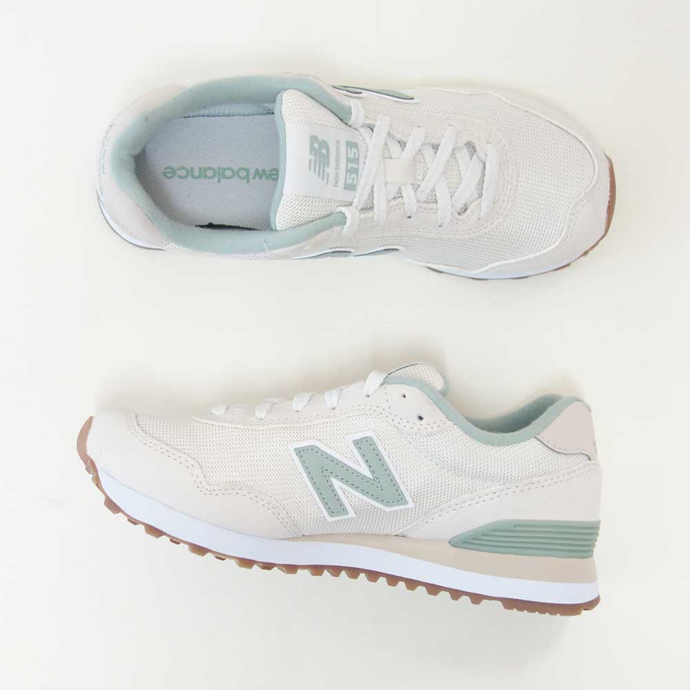 newbalanceニューバランスWL515SGMオフホワイト/グリーン（レディース）スニーカーランニングシューズウォーキングライフスタイルスエード「靴」