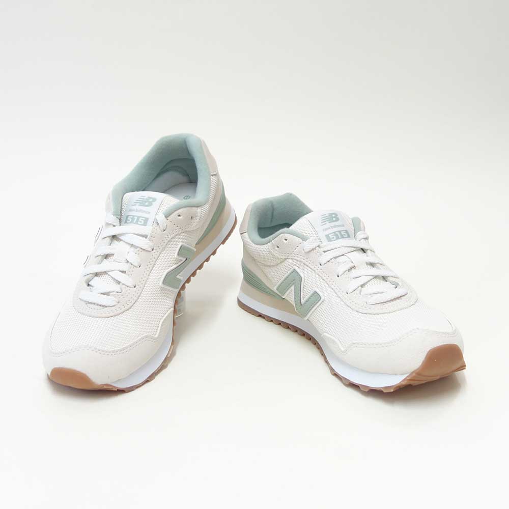 newbalanceニューバランスWL515SGMオフホワイト/グリーン（レディース）スニーカーランニングシューズウォーキングライフスタイルスエード「靴」