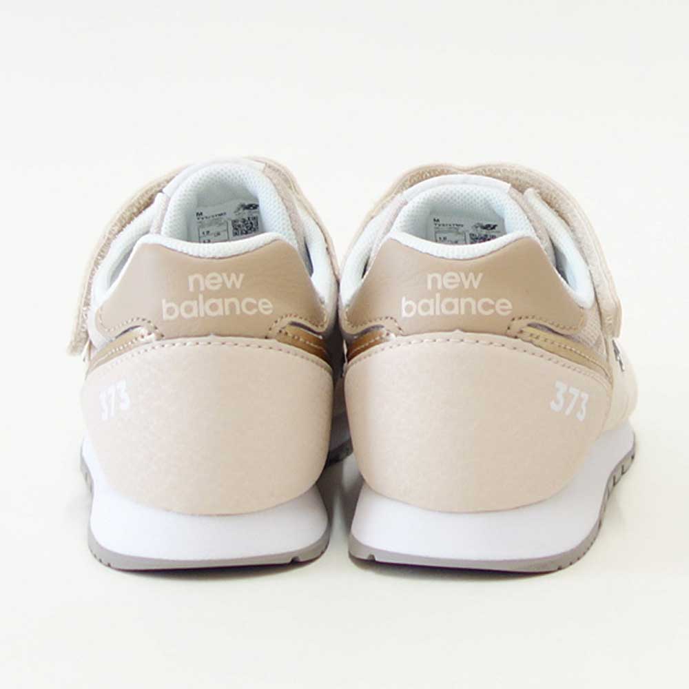 ニューバランスnewbalanceYV373TM2ベージュ（キッズスニーカー）マジックテープスニーカージュニア「靴」