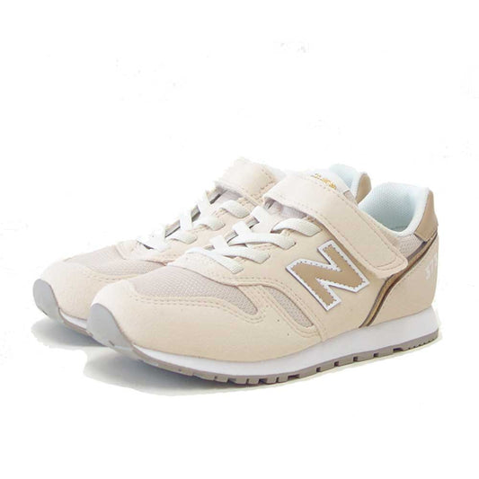 ニューバランスnewbalanceYV373TM2ベージュ（キッズスニーカー）マジックテープスニーカージュニア「靴」