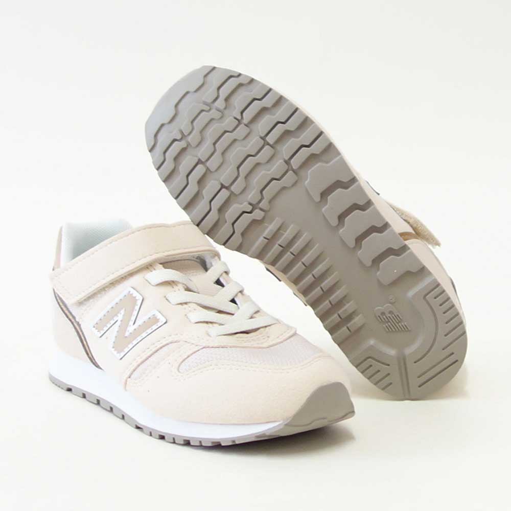 ニューバランスnewbalanceYV373TM2ベージュ（キッズスニーカー）マジックテープスニーカージュニア「靴」