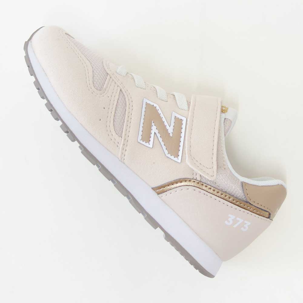 ニューバランスnewbalanceYV373TM2ベージュ（キッズスニーカー）マジックテープスニーカージュニア「靴」