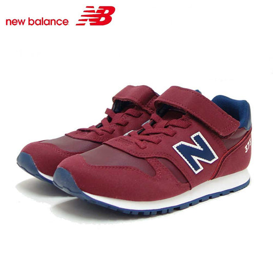 ニューバランスnewbalanceYV373VK2ワイン／ネイビー（キッズスニーカー）マジックテープスニーカージュニア「靴」