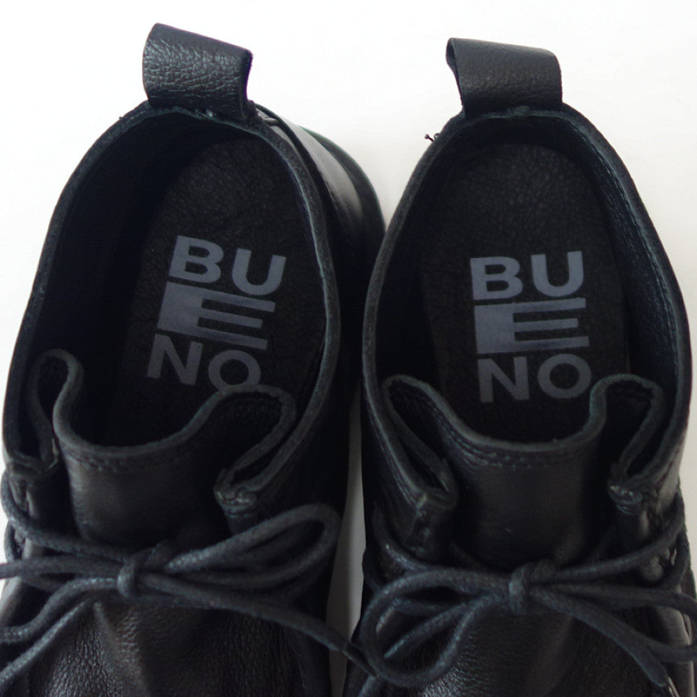 BUENOSHOESブエノZ5206ブラックチロリアンシューズアンクルブーツモカシンレースアップシューズ軽量「靴」
