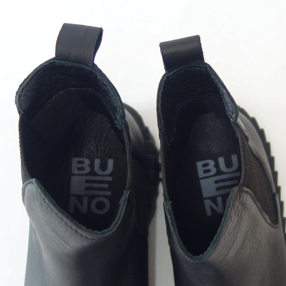 BUENOSHOESブエノブラックz6306サイドゴアブーツショートブーツ厚底軽量「靴」