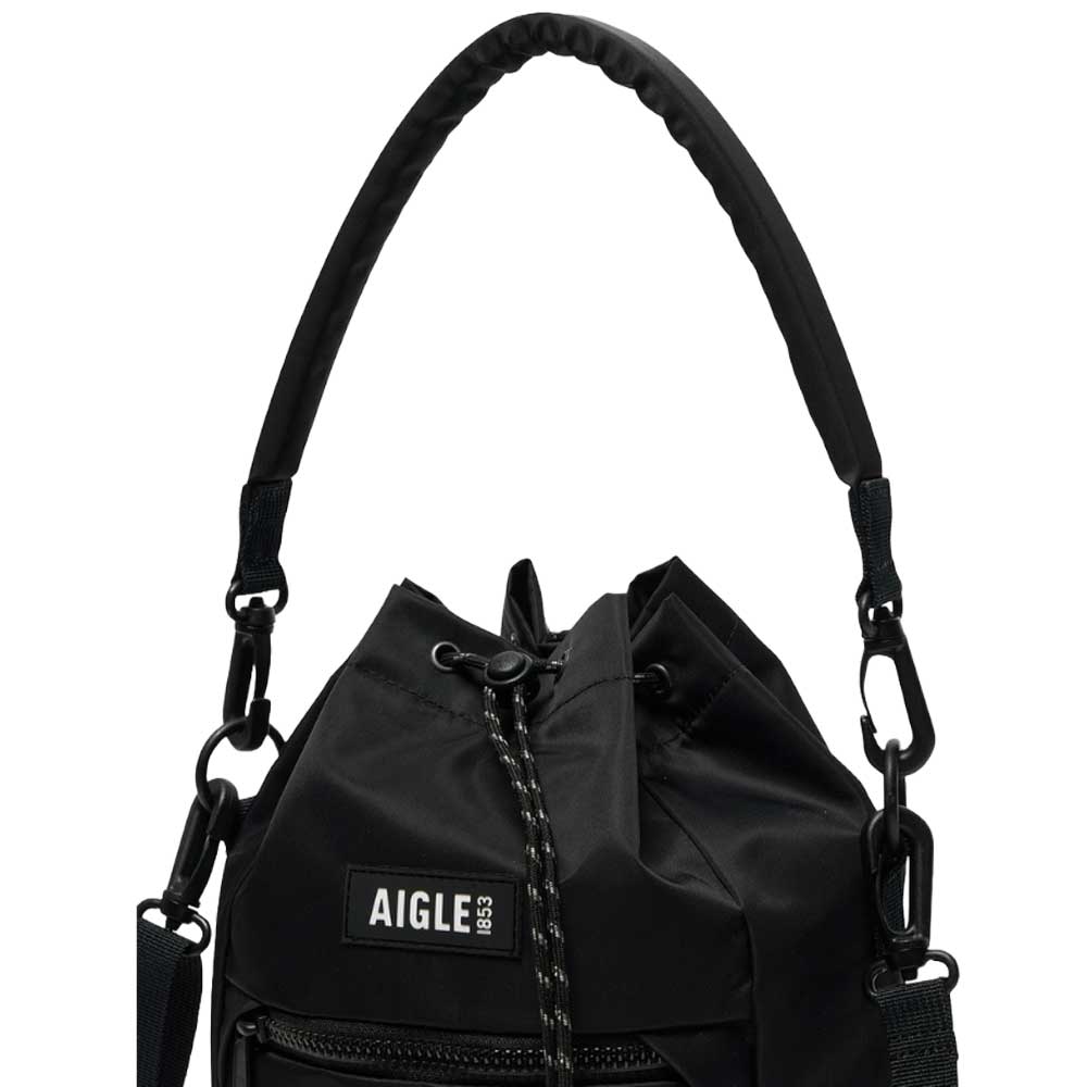 エーグルAIGLEZNHBN07アーバン巾着バッグ3Lカラー：ノワール(001)リサイクルナイロキンチャクショルダーバッグ
