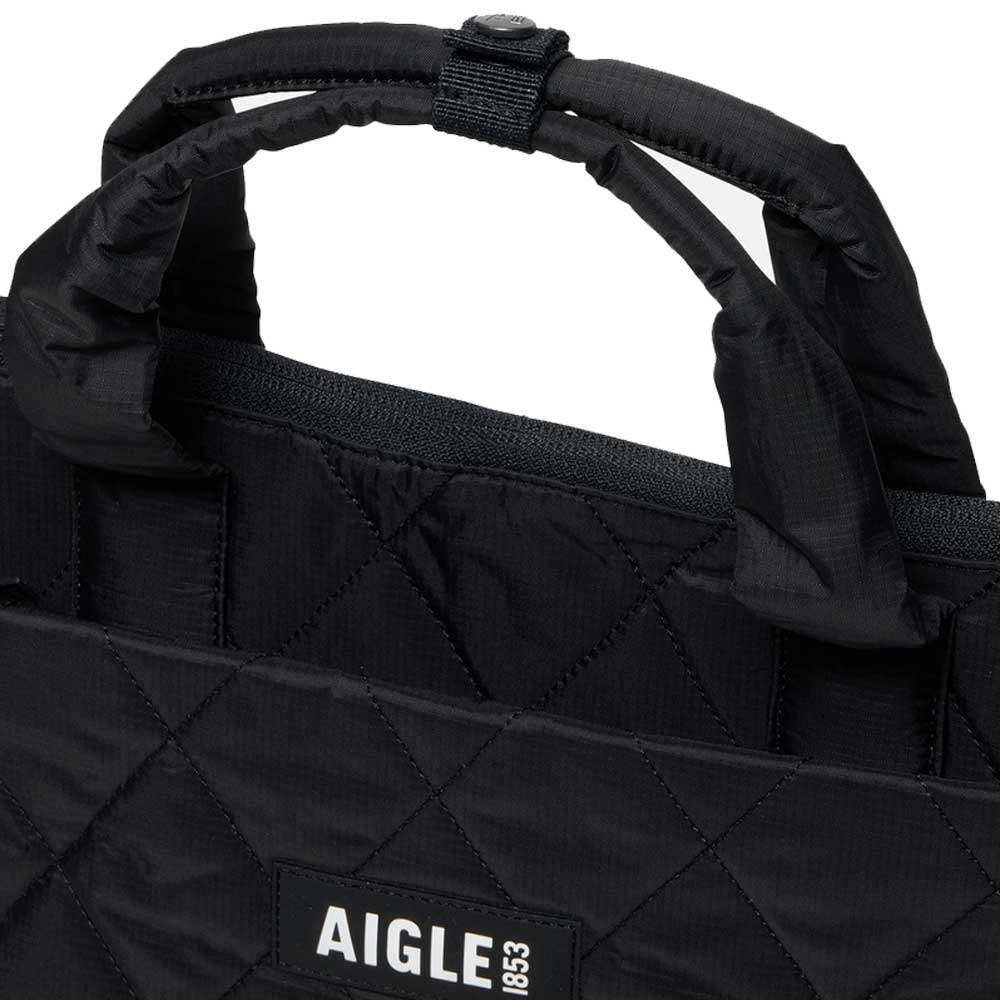 エーグルAIGLEZNHBN13キルティング2wayショルダーバッグ4Lカラー：ノワール(003)リサイクルナイロントートバッグポーチ付き