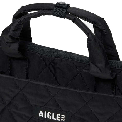 エーグルAIGLEZNHBN13キルティング2wayショルダーバッグ4Lカラー：ノワール(003)リサイクルナイロントートバッグポーチ付き