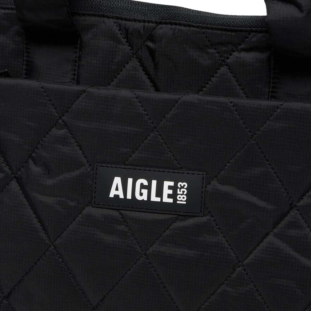 エーグルAIGLEZNHBN13キルティング2wayショルダーバッグ4Lカラー：ノワール(003)リサイクルナイロントートバッグポーチ付き