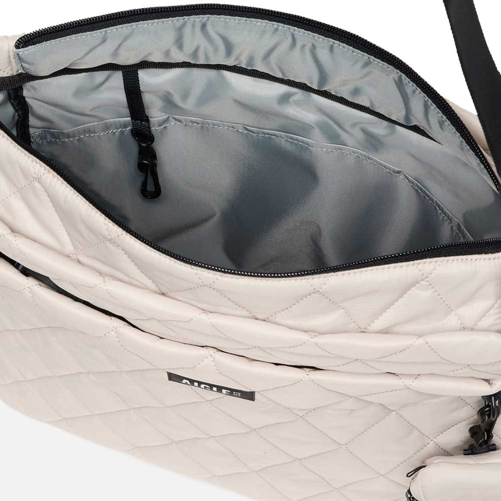 エーグルAIGLEZNHBN16キルティング2wayトートバッグ15Lカラー：セーブル(004)リサイクルナイロンショルダーバッグポーチ付き
