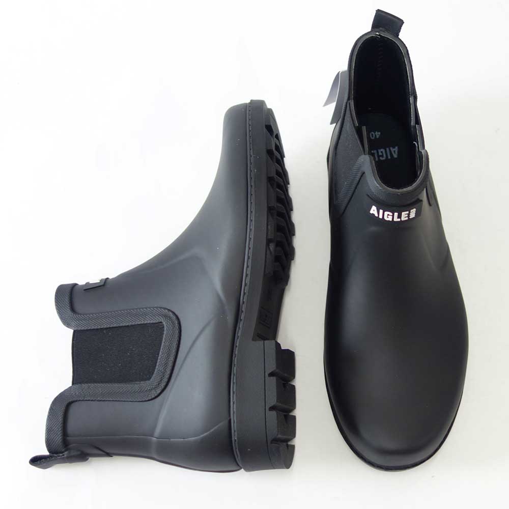 エーグル AIGLE ZZHNA60 004 ブラック つや消し（メンズ） カーヴィル 2 ラバーブーツ 防水ブーツ ラバーソール サイドゴア 「靴」
