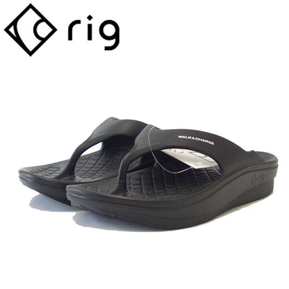 rig リグ Flip Flop 2.0（ユニセックス） 0012 カラー：ブラック スポーツ サンダル 疲労回復 腰痛対策 リラックス効果 ストレス軽減「靴」