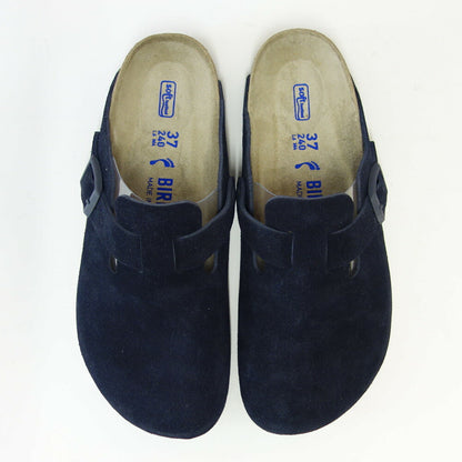 ビルケンシュトックBIRKENSTOCKBostonSFB（ボストン）1023865ソフトフットベッドレディース幅狭（ナローフィット）（スエードレザー／ネイビー）サボクロッグドイツ製快適サンダル「靴」