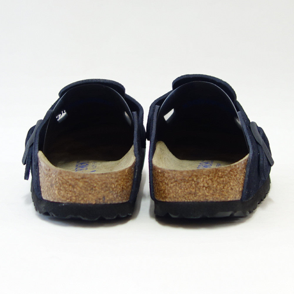 ビルケンシュトックBIRKENSTOCKBostonSFB（ボストン）1023865ソフトフットベッドレディース幅狭（ナローフィット）（スエードレザー／ネイビー）サボクロッグドイツ製快適サンダル「靴」