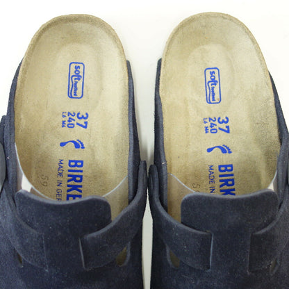 ビルケンシュトックBIRKENSTOCKBostonSFB（ボストン）1023865ソフトフットベッドレディース幅狭（ナローフィット）（スエードレザー／ネイビー）サボクロッグドイツ製快適サンダル「靴」