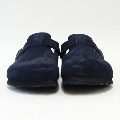 ビルケンシュトックBIRKENSTOCKBostonSFB（ボストン）1023865ソフトフットベッドレディース幅狭（ナローフィット）（スエードレザー／ネイビー）サボクロッグドイツ製快適サンダル「靴」