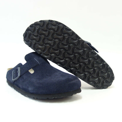 ビルケンシュトックBIRKENSTOCKBostonSFB（ボストン）1023865ソフトフットベッドレディース幅狭（ナローフィット）（スエードレザー／ネイビー）サボクロッグドイツ製快適サンダル「靴」