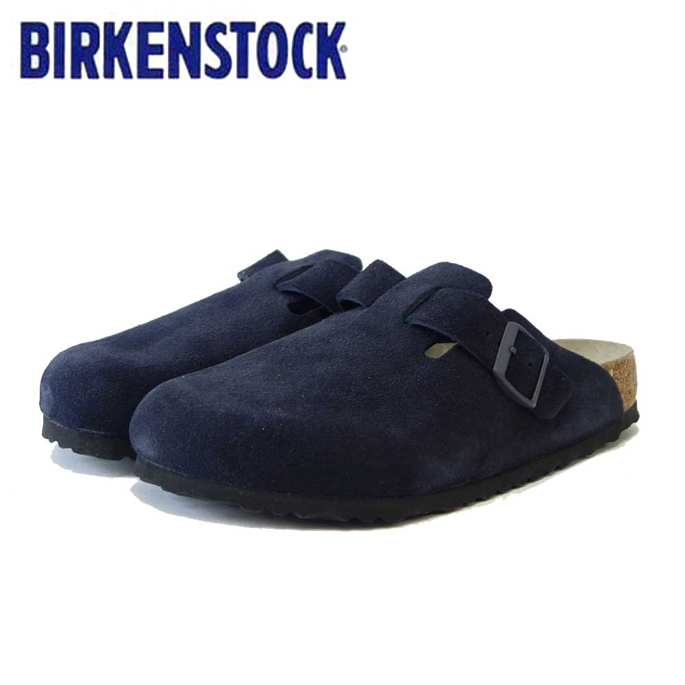 ビルケンシュトック BIRKENSTOCK Boston SFB（ボストン ソフトフットベッド）メンズ 幅広（レギュラーフィット）  1023910（スエードレザー／ネイビー） サボ クロッグ ドイツ製快適サンダル 「靴」