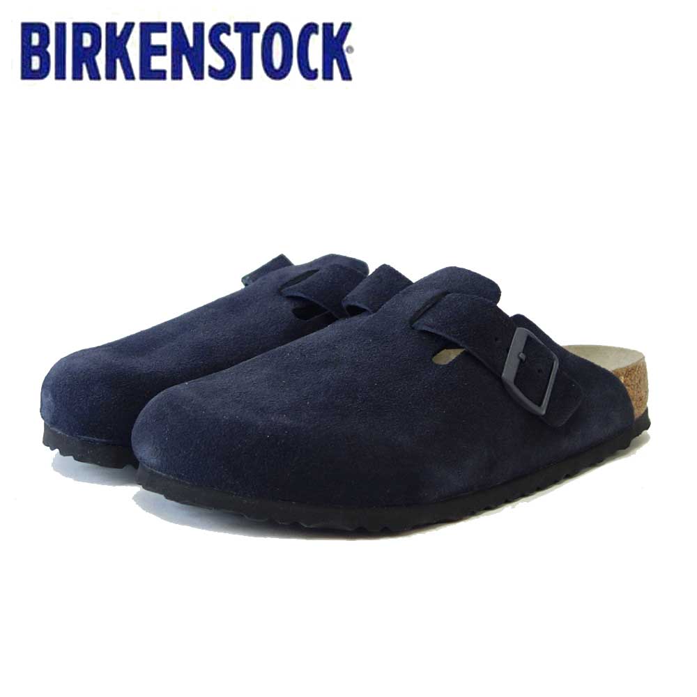 ビルケンシュトック BIRKENSTOCK Boston SFB（ボストン ソフトフットベッド）メンズ 幅広（レギュラーフィット） 1023910（スエードレザー／ネイビー） サボ クロッグ ドイツ製快適サンダル 「靴」