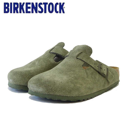 ビルケンシュトック BIRKENSTOCK Boston（ボストン）レディース 幅狭（ナローフィット） 1024714（スエードレザー／グリーン） サボ クロッグ ドイツ製快適サンダル 「靴」