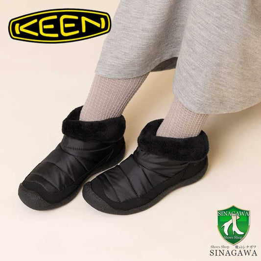 キーンKEENハウザーフォールドダウンブーツ1027929ブラック（レディース）ソフトなナイロン素材温かみのあるスリッポンブーツ「靴」