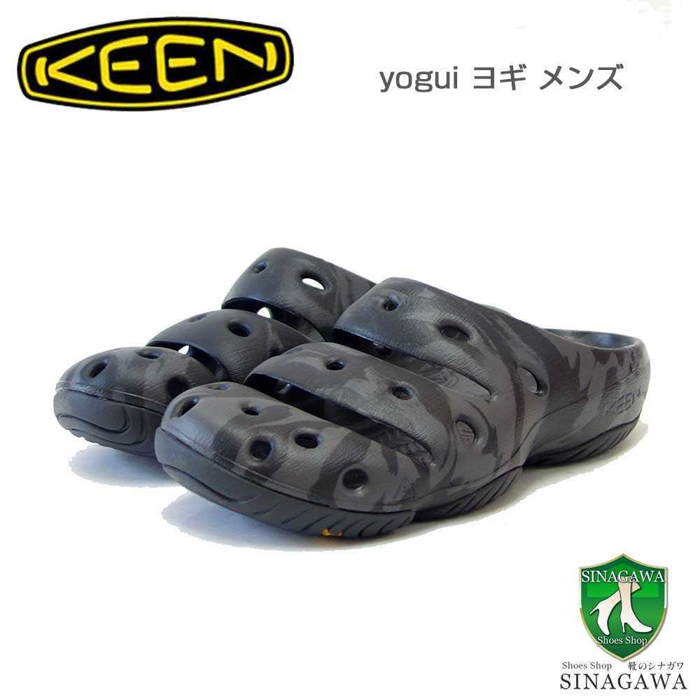 KEENキーンYogui1028525（メンズ）ヨギカラー：BlackMarbleサボウォーターサンダルアフタースポーツシューズオフィスシューズガーデニングシューズキャンプシューズ「靴」