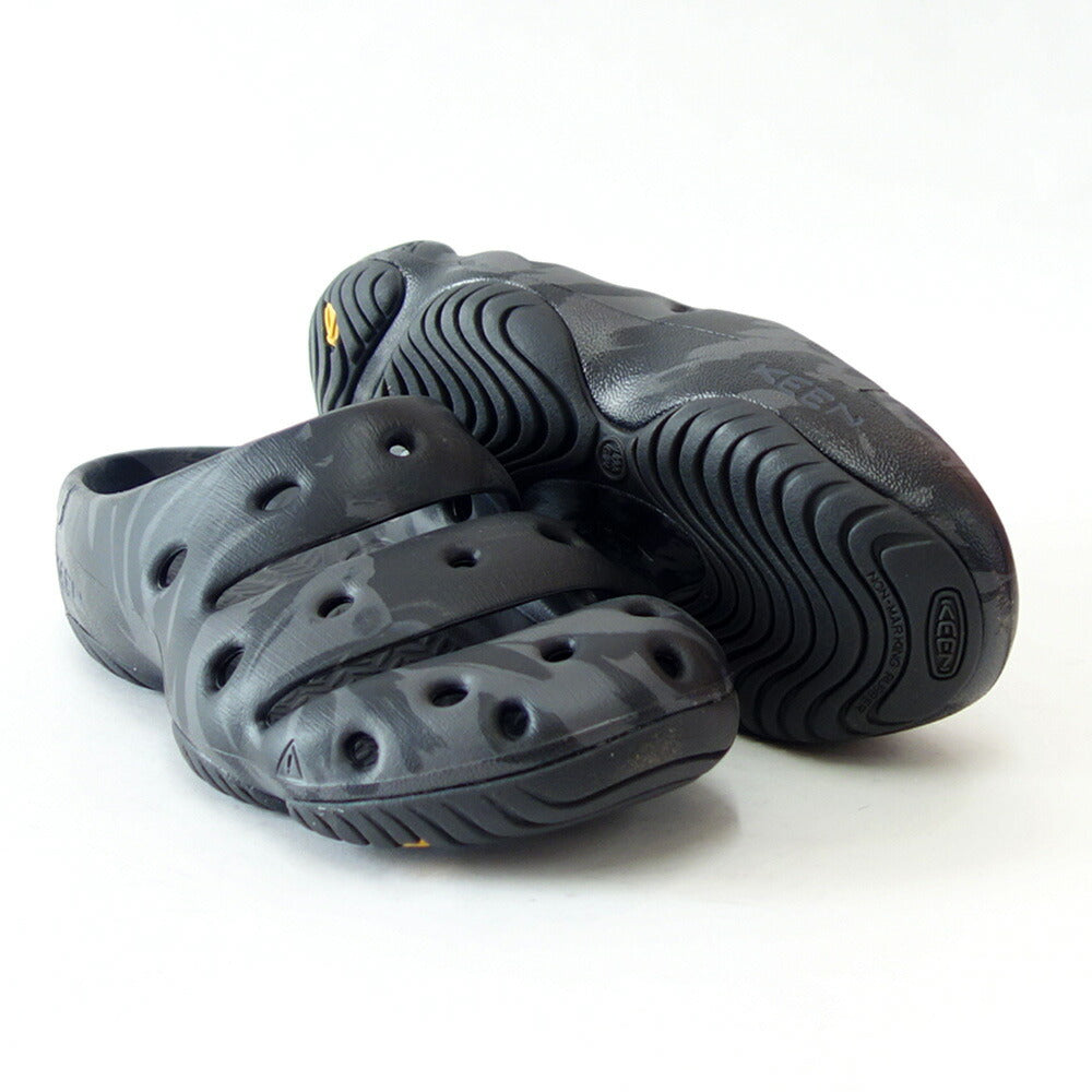 KEENキーンYogui1028525（メンズ）ヨギカラー：BlackMarbleサボウォーターサンダルアフタースポーツシューズオフィスシューズガーデニングシューズキャンプシューズ「靴」