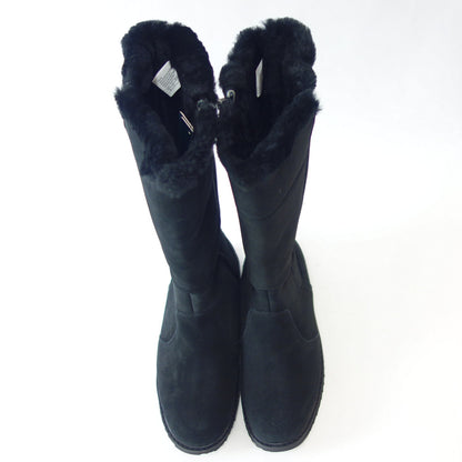 エミューEMUW11799Moonta防水ムートンブーツ（レディース）カラー：ブラック天然皮革ロングブーツウールボア「靴」