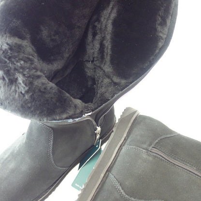 エミューEMUW11799Moonta防水ムートンブーツ（レディース）カラー：ブラック天然皮革ロングブーツウールボア「靴」