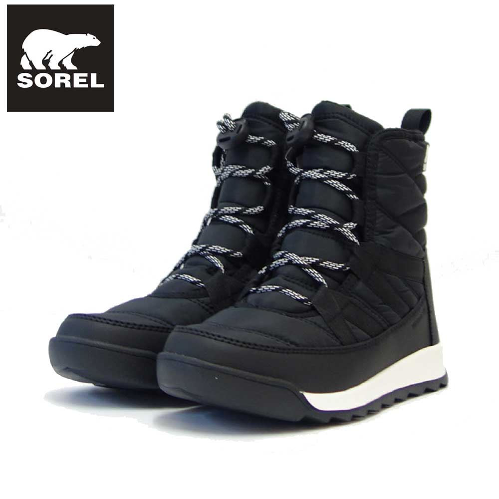 ソレル SOREL NY 3903（キッズ）ユースウィットニー ツー ショートレース：ブラック (010)   防水 ショートブーツ 「靴」