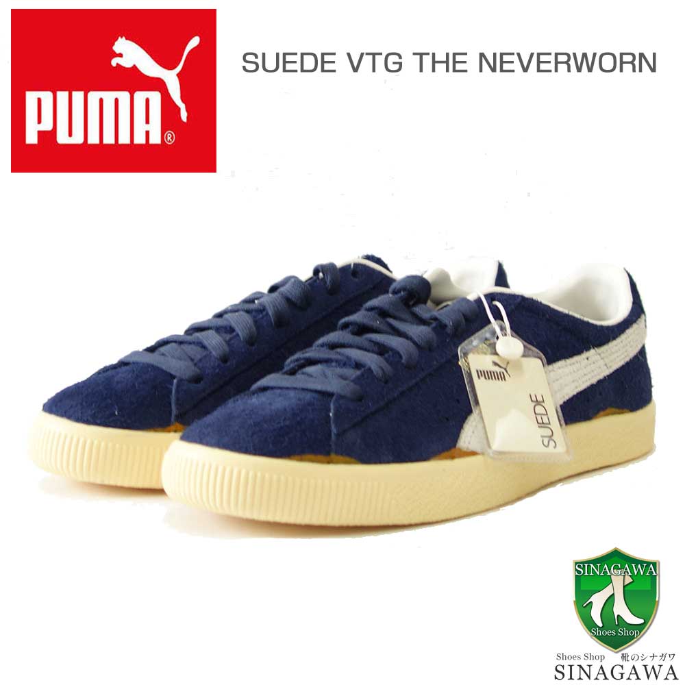 プーマ PUMA スウェード ヴィンテージ THE NEVERWORN II 39483201 PUMA Navy-Light  Straw（メンズ）スエードレザー ローカット スニーカー ウォーキング「靴」