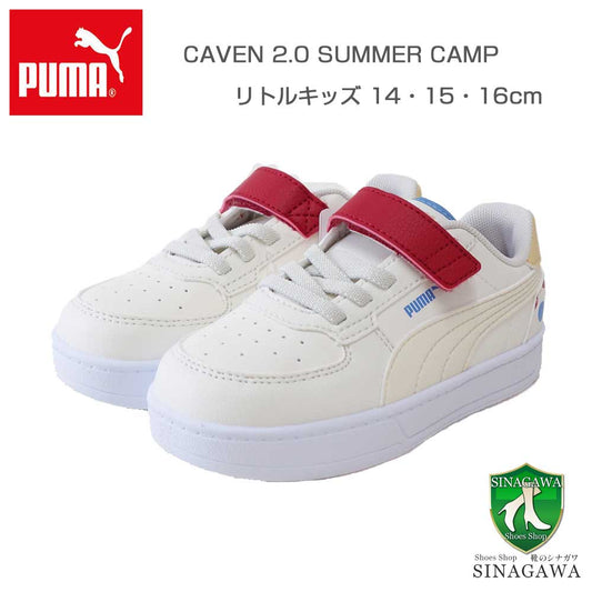 PUMAプーマ39544201（リトルキッズ）ケーブン2.0スニーカーカラー：ウォームホワイト／レッド子供靴「靴」
