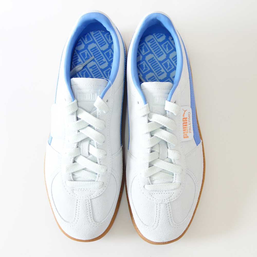 プーマPUMAユニセックスパレルモスニーカー39646304Dewdrop-BlueSkies（メンズ）スエードレザーローカットスニーカーウォーキング「靴」