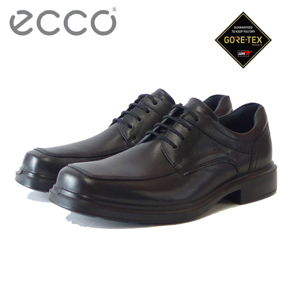 エコー ECCO HELSINKI 2 MENS GORE TEX SHOES   500204 01001 ブラック（メンズ）ゴアテックス 防水 プレミアムレザー ビジネスシューズ レースアップ スクエアトゥ「靴」