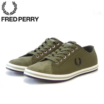 FRED PERRY フレッドペリー  B5315 Q55（ユニセックス）KINGSTON HEAVY CANVAS / SUEDE カラー：UNIFOME GREEN  天然皮革 ローカットスニーカー テニスシューズ  「靴」
