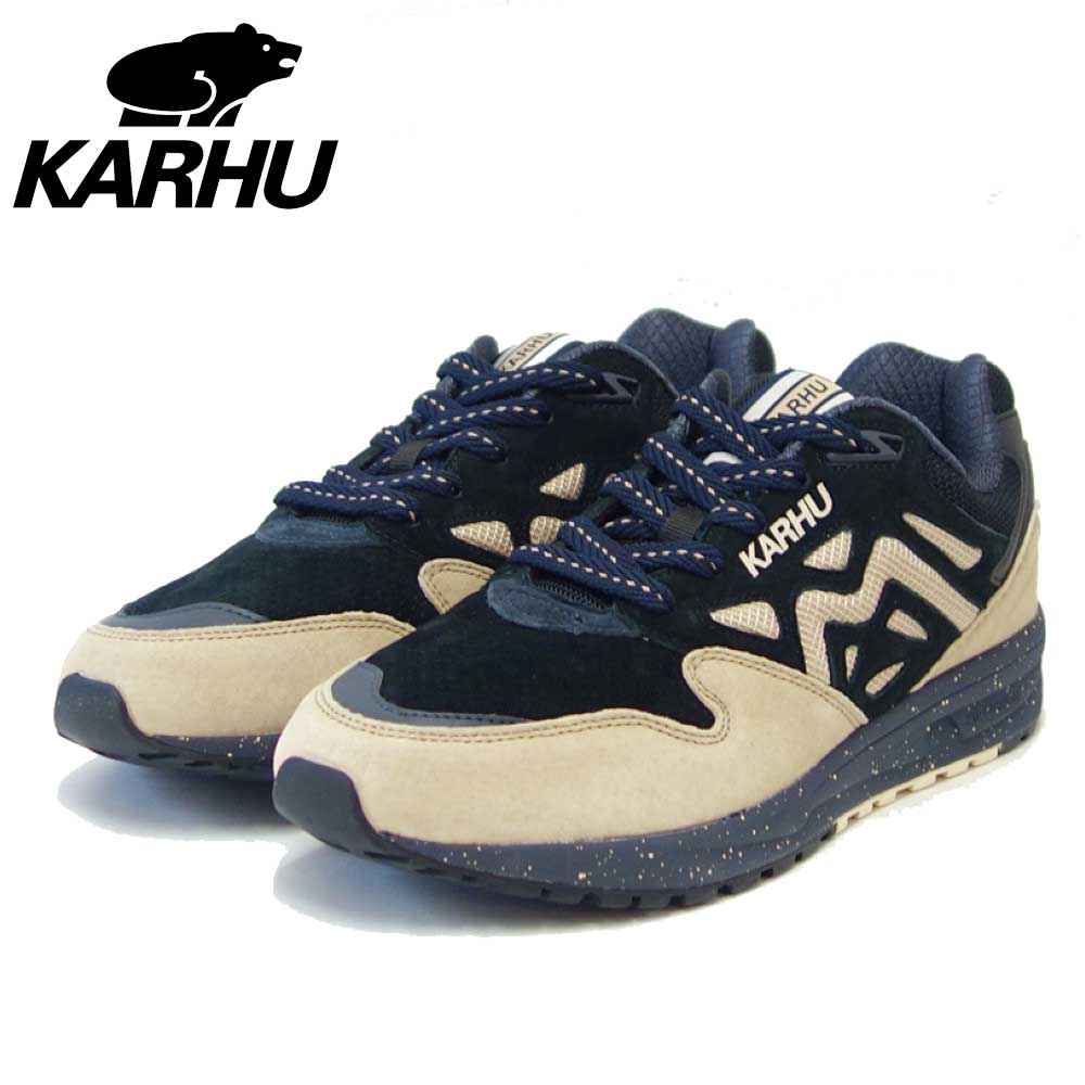 カルフ KARHU KH 806055 LEGACY 96（レガシー） カラー：アイリッシュ クリーム / ジェットブラック （ユニセックス）  レザースニーカー エアークッション ウォーキング 「靴」