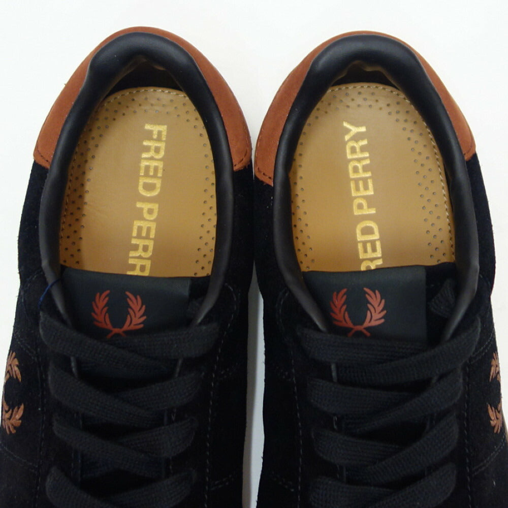 FREDPERRYフレッドペリーB5309S76（ユニセックス）SPENCERSUEDE・NUBUCK（スペンサースエード）カラー：ブラック天然皮革ローカットスニーカー「靴」