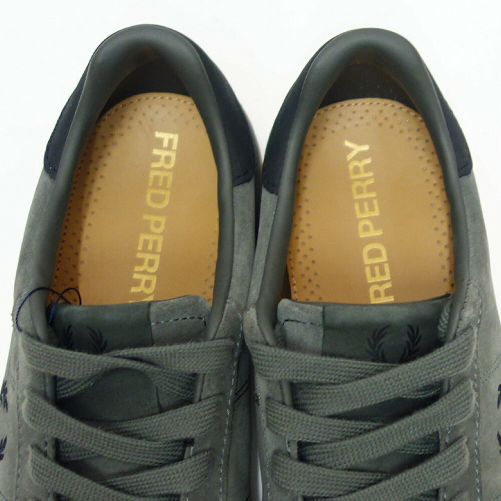 FREDPERRYフレッドペリーB5309T18（ユニセックス）SPENCERSUEDE・NUBUCK（スペンサースエード）カラー：FIELDGREEN天然皮革ローカットスニーカー「靴」