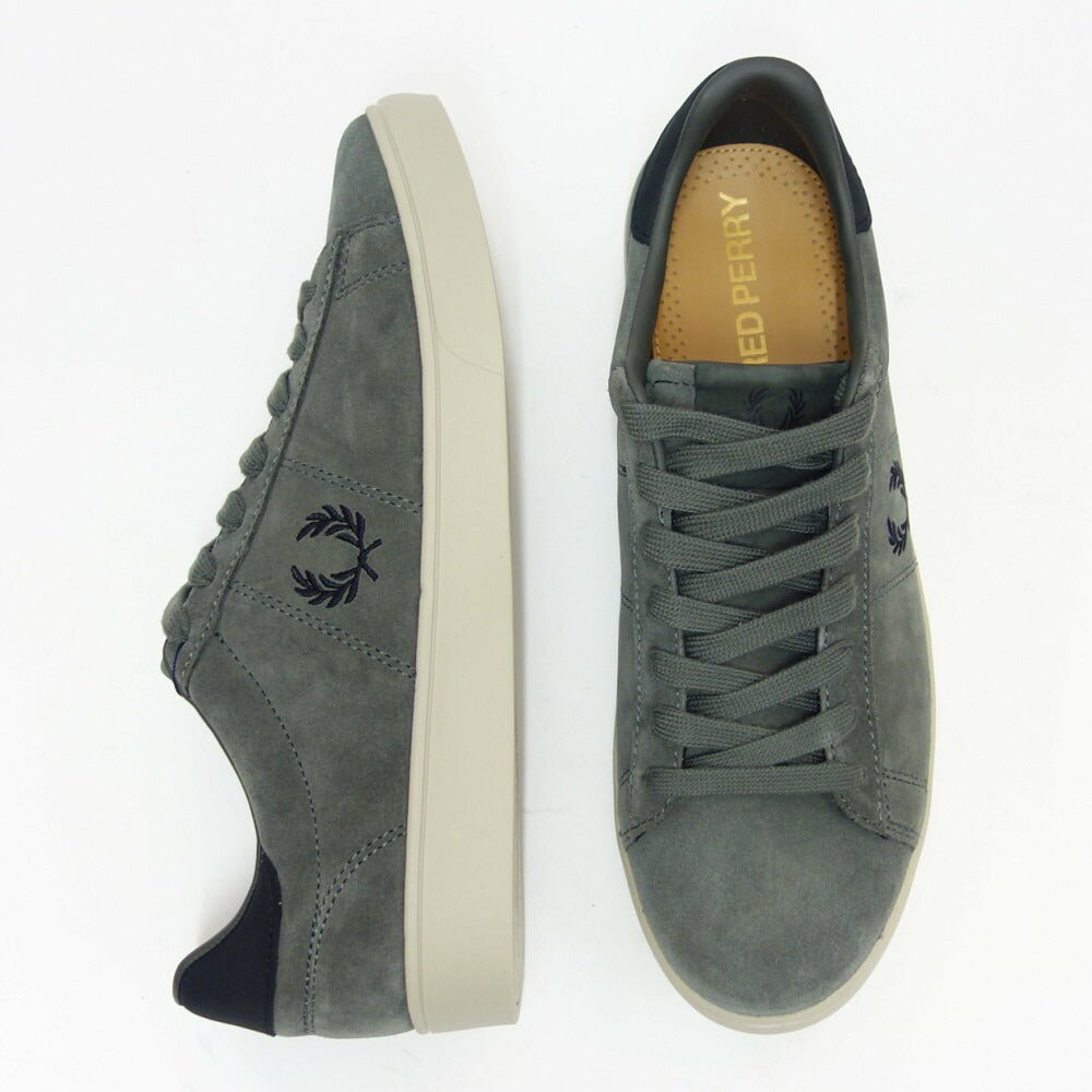 FREDPERRYフレッドペリーB5309T18（ユニセックス）SPENCERSUEDE・NUBUCK（スペンサースエード）カラー：FIELDGREEN天然皮革ローカットスニーカー「靴」