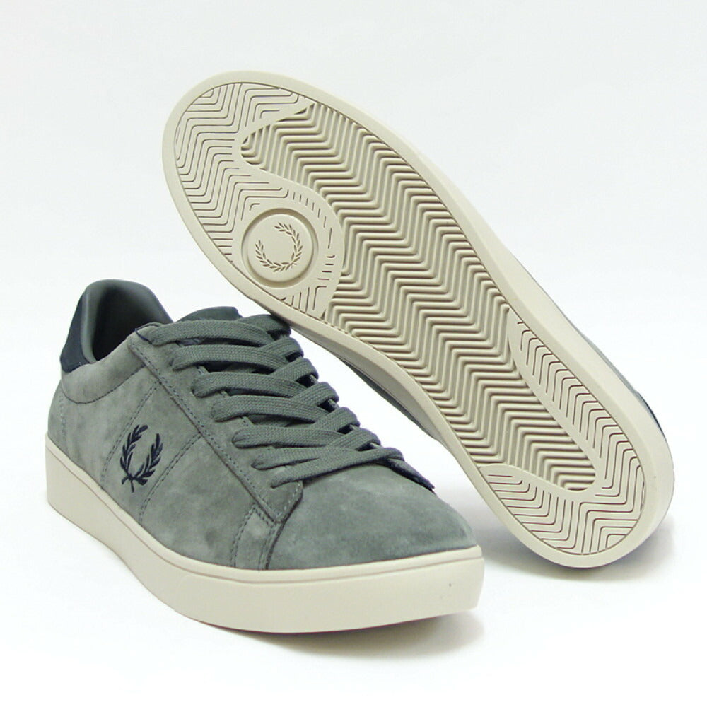 FREDPERRYフレッドペリーB5309T18（ユニセックス）SPENCERSUEDE・NUBUCK（スペンサースエード）カラー：FIELDGREEN天然皮革ローカットスニーカー「靴」