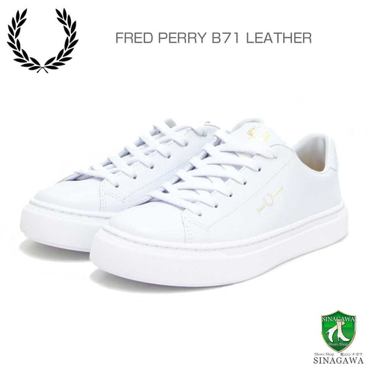 フレッドペリーFREDPERRYB5310100（ユニセックス）B71LEATHERカラー：ホワイトレザースニーカークラシックデザイン「靴」