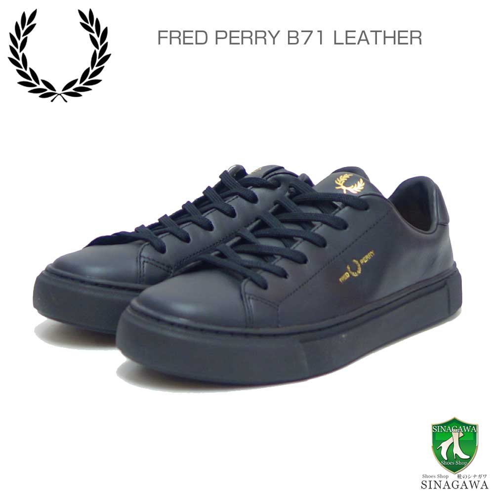 フレッドペリーFREDPERRYB5310774（ユニセックス）B71LEATHERカラー：Black/Goldレザースニーカークラシックデザイン「靴」