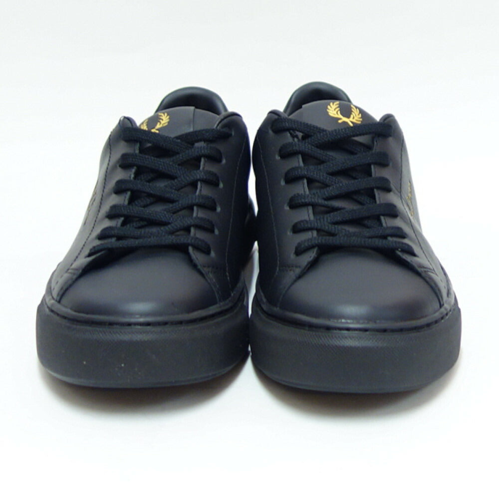 フレッドペリーFREDPERRYB5310774（ユニセックス）B71LEATHERカラー：Black/Goldレザースニーカークラシックデザイン「靴」