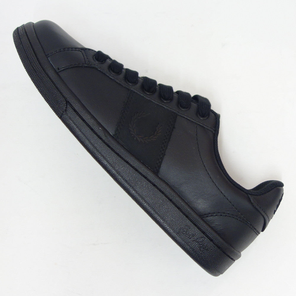 FREDPERRYフレッドペリーB6301102（ユニセックス）B721LEATHERカラー：Black天然皮革のローカットスニーカー「靴」