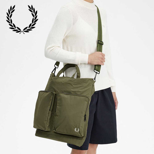 FREDPERRYフレッドペリーNylonHelmetBagL7265v71（UNIFORMGREEN/WARMGREY）ショルダーバッグボディバックハンドバッグ