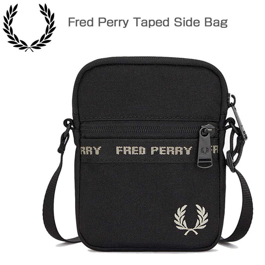 FREDPERRYフレッドペリーFredPerryTapedSideBagL7299v67（BLACK/WARMGREY）サイドバッグボディバックポシェット