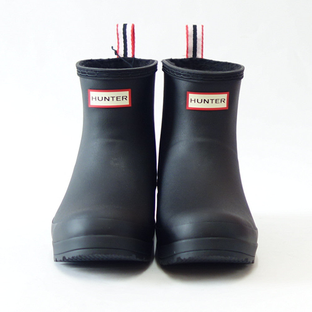 ハンターHUNTERWFS2235RMA（レディース）レディースプレイショートシェルパインシュレイテッド：ブラック防水ブーツラバーソール防寒レイン長靴「靴」