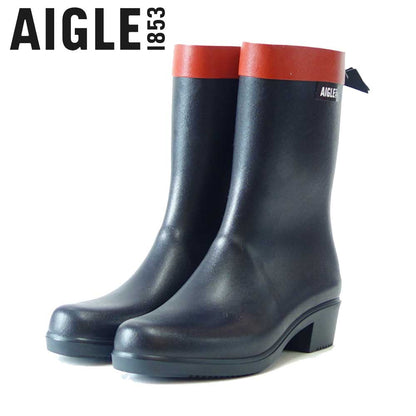 エーグル AIGLE ZZFNB67（レディース） ミリカ ミッド ラバーブーツ ハーフ丈 防水ブーツ ラバーソール フランス製 「靴」